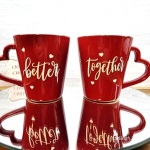 Better Together Heart Shaped Handle Mugs